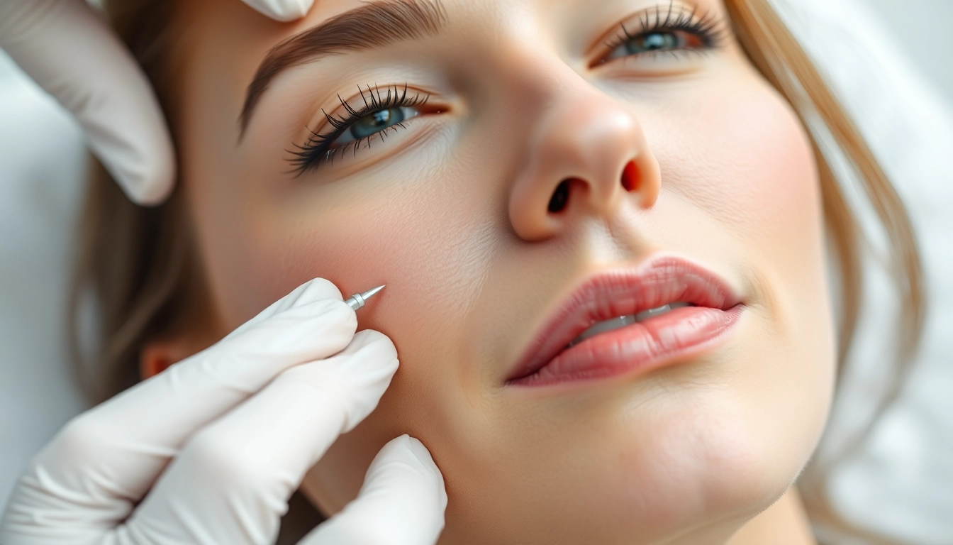 Fadenlifting Zürich: Skilled practitioner performs gentle facial lifting with resorbable threads for natural rejuvenation.
