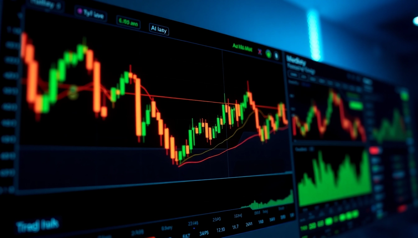 Trading view interface showcasing detailed real-time trading charts with annotations and